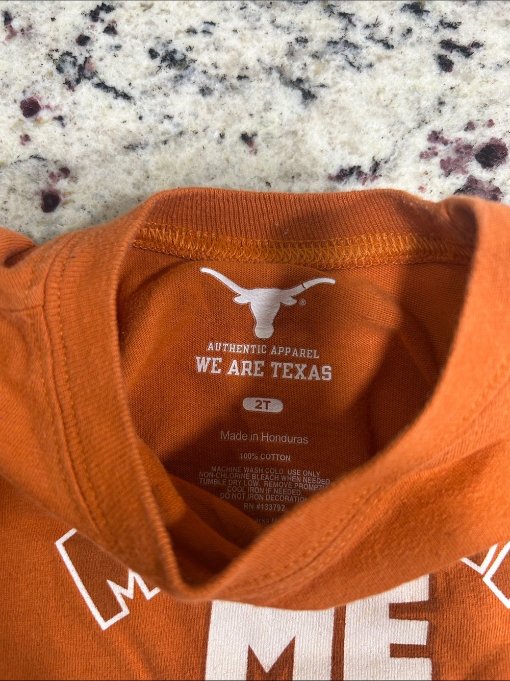 Kids Orange Graphic Tee with 'Mess With Me And Get The Horns' Print TX longhorns - Picture 2 of 6